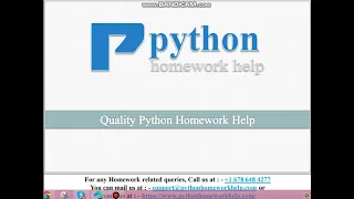 Quality Python Homework Help