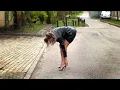 Lagu Walking in stilettos on street, high heels walking, losing straps walking on high heels (# 1567)