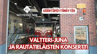 Vr n perhepaivan tapahtumia Tampereella - Dr13 kaantopoytanaytos ja rautatielaisten konsertti