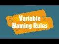 JavaScript Variable Naming Rules