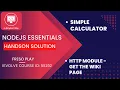 Nodejs essentials FP solution simple calculator http module