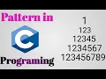 Number Pattern 2 Printing Pattern in C C programming tutorials