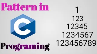 Number Pattern 2 Printing Pattern in C C programming tutorials