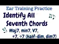 Download Lagu Ear Training Practice - Identify M7, m7, V7, half dim 7, dim7 Chords