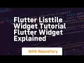 flutter listtile widget tutorial flutter widget explained