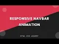 Responsive Menu Animation Using HTML CSS and JQuery