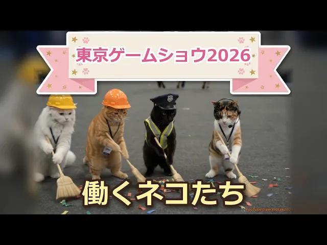 Cats Working at TOKYO GAME SHOW