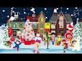 Happy jolly Christmas scene with hidden picture game Joy to the world vocals