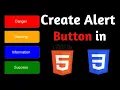 How to create Alert Button in HTML CSS how to create two buttons in html Learn web code