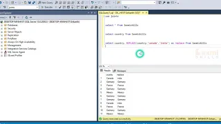 Replace Function in sql Server Telugu Replace Function in sql Telugu Sql Telugu