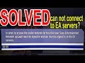 can t connect to EA server FIFA FC25 error CE-32883-4 fixed