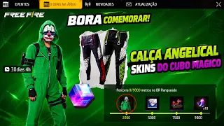 its out 5 skins in the magic cube store angelic pants and rewards in free fire