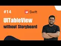Swift 4 Xcode 9 - How To Create UITableView Programatically in iOS Latest 2017 Hindi