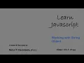 Learn Javascript Working with String Object A9A A - Regular expression