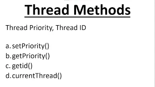 Multithreading Methods In Java getPriority setPriority getId currrentThread Technical Icode