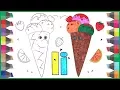 Drawing Alphabets And Coloring for Learning Colors Kid Learn The Letter I with Coloring Page