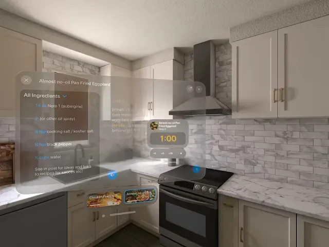 Cooking with Apple Vision Pro!