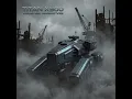 The Titan X900 surges through dimly lit industrial ruins amber glow from core vents casting long sh