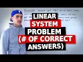 Linear System Problem of Correct Answers
