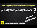 printf statement within another printf statement in C Interview Questions C Prpgramming