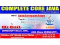 Core Java - java lang package-String class