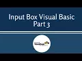 Input Box Visual Basic Part 3 Excel VBA