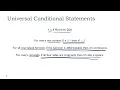 The Universal Conditional Statement