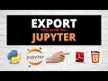 Export Jupyter to HTML PDF