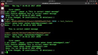 Git Amend - Modifying recent Git commit message using amned