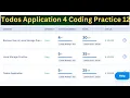Todos Application 4 Coding Practice 12 Answers JavaScript NxtWave Intensive 2 0 No