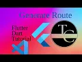 Flutter Generate Route Dynamically Dart Flutter Tutorial vscode