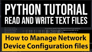 Python Basic Text file Operations tutorial for configuration file management read write append data