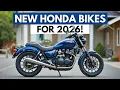 12 New Updated Honda Motorcycles 2026