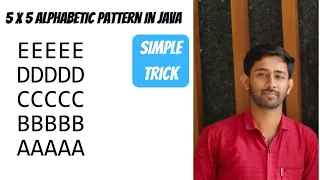 Pattern Program 8 5 5 Alphabet pattern program in java Dry Run in hindi