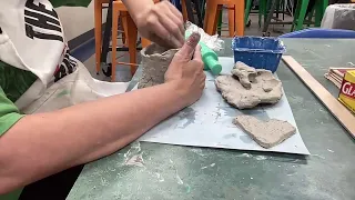 pottery advanced textured slab cylinder