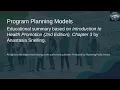 The Program Planning Models MPH Students Actually Need