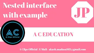 Nested interface with example Java Programming A C EDUCATION