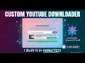 I Built a Custom YouTube Downloader using AI in Minutes Gemini 3 1 Pro