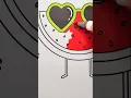 CUTE Watermelon Coloring Page - In Markers