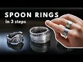 Create SPOON RINGS in 3 easy steps DIY spoon ring tutorial