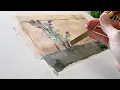 ASMR Palette Knife Painting Inktober Day 20 Sprout