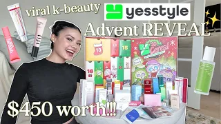 YESSTYLE K-BEAUTY ADVENT CALENDAR 2026 UNBOXING 🎁 Is It Worth It?!