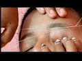 Thick to medium shape eyebrow Threading Tutorial