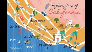 California Road Map of the Highway System