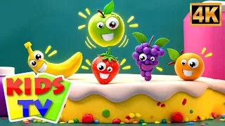 Five Little Fruits Jumping on the Bed - fruit song, Kids Tv Rhyme for Babies