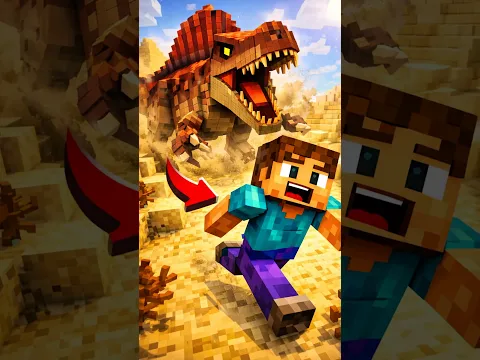 I GOT CHASED BY A DINOSAUR in MINECRAFT!!