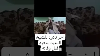 اخر تلاوه للشيخ السيد سعيد قبل وفاته رحمه الله اكسبلور قرآن ايقنت المصحف تيك توك ترند دويتو 