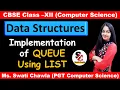 Implementation of Queue using List in Python Data Structures in Python Class 12 Computer Science