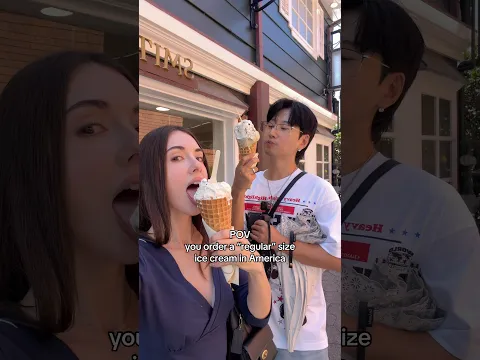🇰🇷🇺🇸My Korean husband eating American ice cream in America