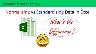 How To Normalize and Standardize Data in Excel